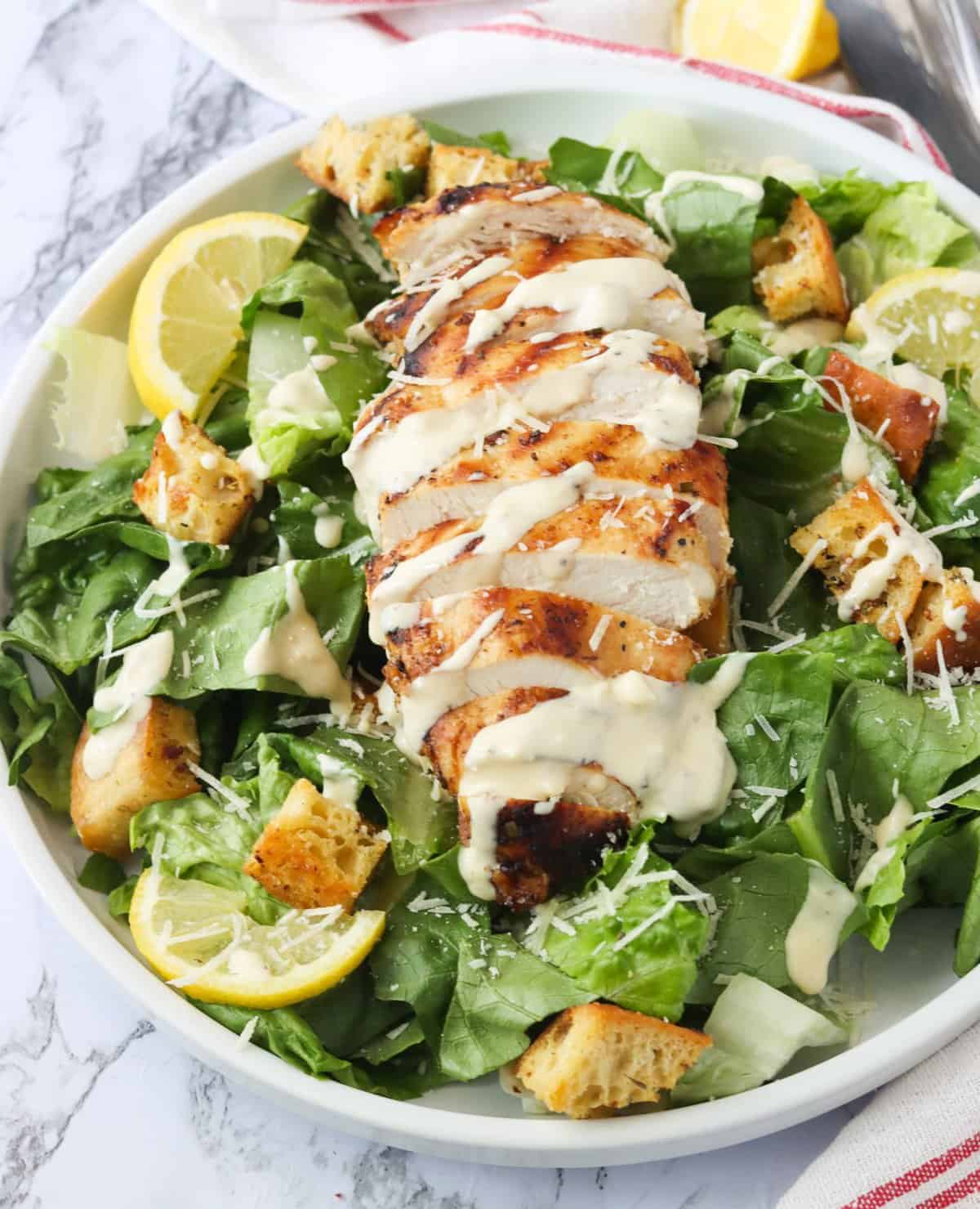 Chicken Caesar salad bowl